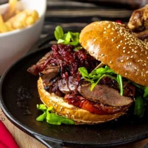burger pulled pork