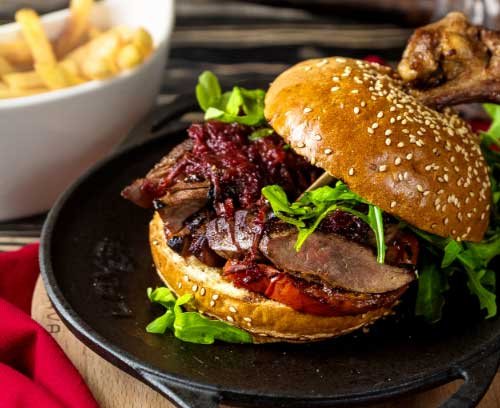 burger pulled pork